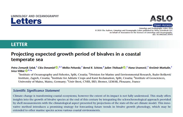 PAPER PUBLISHED IN LIMNOLOGY AND OCEANOGRAPHY LETTERS